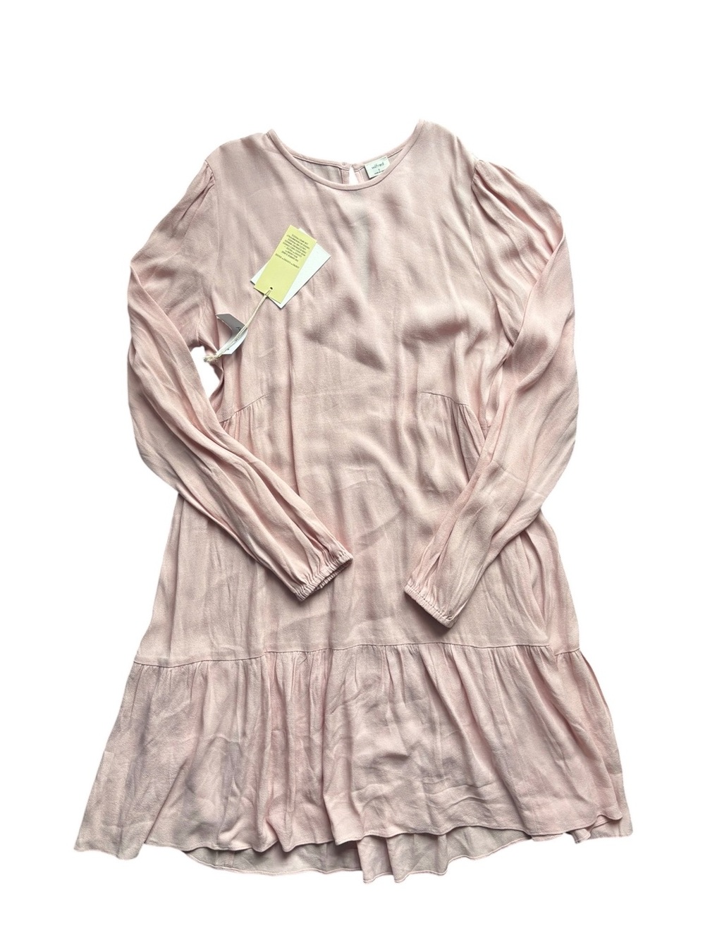 Wilfred Soft Pink Long Sleeve Tiered Dress